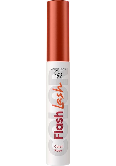 Golden Rose Suya Dayanıklı Hacim Veren Flash Lash Renkli Maskara 06 Coral Rose