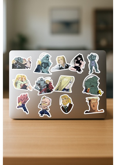 Fullmetal Alchemist Brotherhood Anime Sticker Paketi 20 Adet Çok Renkli
