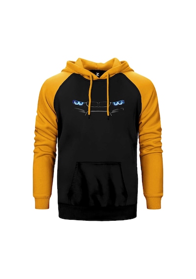 Bmw M4 Series Blue Sarı Renk Reglan Kol Kapşonlu Sweatshirt Sarı