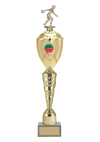 Odak Kupa - Figürlü Kupalar - Bowling Kadın Figürlü Kupalar Fg-083 B - 62 Cm Altın - Beyaz