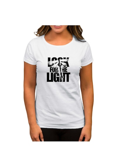 The Last of Us Look for The Light Text Beyaz Kadın Tişört Beyaz