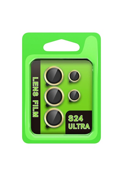Samsung Galaxy S24 Ultra Raze Metal Kamera Lens - Sarı -