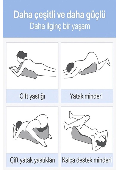 Ortopedik Eğimli Destek Yastık Baş Destek Yatak Destek Yastığı Gri