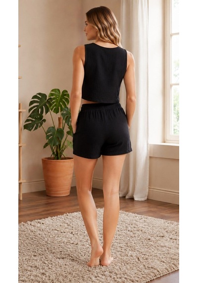 Suısy Raven Crop Şortlu Pijama Takımı Çok Renkli