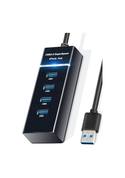 Süper Hızlı Usb 3.0 Port Çoğaltıcı Usb Hub Uyumlu Giriş Çoğaltıcı Aparat 1 Girişi 4 Girişe Çevirir