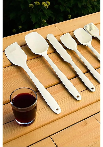 Tr Arel Silikon Mutfak Seti 10 Parça Isıya Dayanıklı Spatula Kaşık Fırça Seti+çırpıcı+yemek Servis Diğer