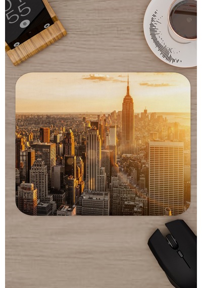 New York Amerika V2 22x18 Gaming Kauçuk Kaymaz Taban Mouse Pad Fare Altlığı