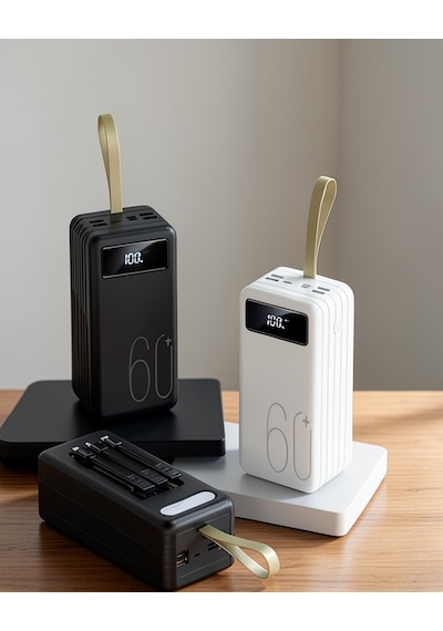 Powerbank 60.000 Mah 4 Portlu Dijital Göstergeli Taşınabilir Çok Renkli 96983359
