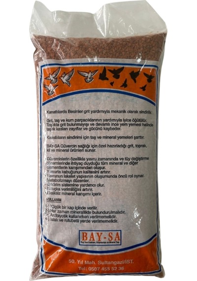 Bay-sa Güvercin Kırmızı Grit Kili 2500 KG