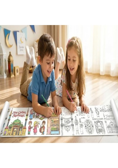 Rulo Boyama Kağıdı Dev Boy Ramazan Şenliği 4 Metre 45cm Genişlik