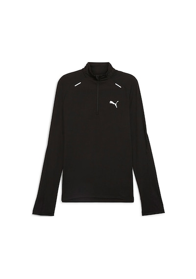 Puma Run Cloudspun 1/4 Zip Erkek Uzun Kollu Koşu Tişörtü 52578101 Siyah 52578101 Siyah