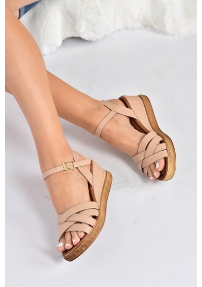 Fox Shoes Ten Kadın Dolgu Topuklu Ayakkabı K674305409