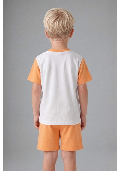 Defacto Dinazor Desenli 2li Ecru Pijama Takımı Erkek Bebek H8218a526hser105 Ekru-er105