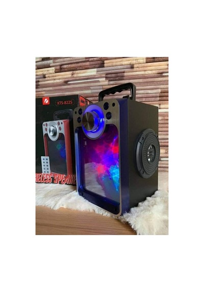 Bluetooth Hoparlör Rgb Ledli Kumandalı Usb Tf Fm Radyo Hoparlör Radyo Kts-822s Siyah - 888169888