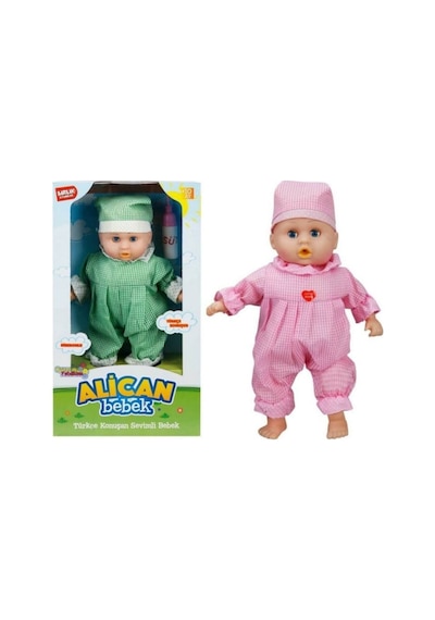 Türkçe Konuşan Oyuncak Alican Et Bebek Seti 35 Cm