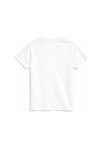 Mixray 2078 Kadın %100 Pamuk Ayıcık Nakışlı Bisiklet Yaka T-shirt Beyaz