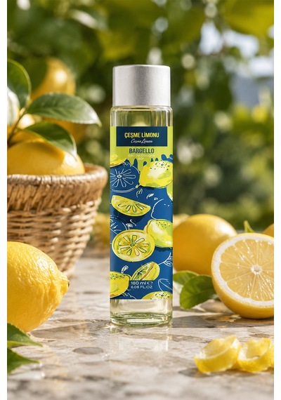 Çeşme Limonu 180 Ml Cam Dökme Kapak Kolonya Edc