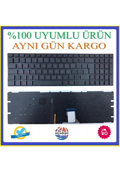 Asya.Depo Asus Uyumlu Gl502Vs-Fy306T Klavye Tr Işikli