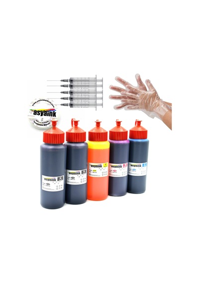 Asyaink Canon G1400 - G2400 Yazıcı Uyumlu Mürekkep Seti -5X500 ML