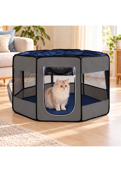 Missidea Pawingo Gri Kedi Ve Köpek Doğum Çadırı Katlanabilir Pet Oyun Alanı Ve Yuvası