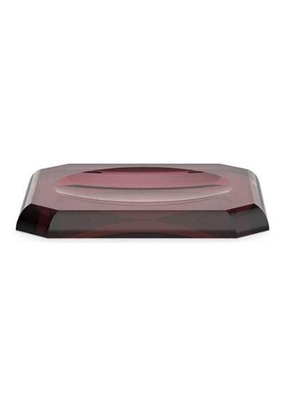Kristall Sabunluk/tepsi, 23x13cm - Bordo