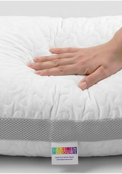 2 Adet Klimalı Silikon Yastık - Daycool Serisi - 2 X 800 Gram Klimalı Kapitone Silikon Yastık Beyaz