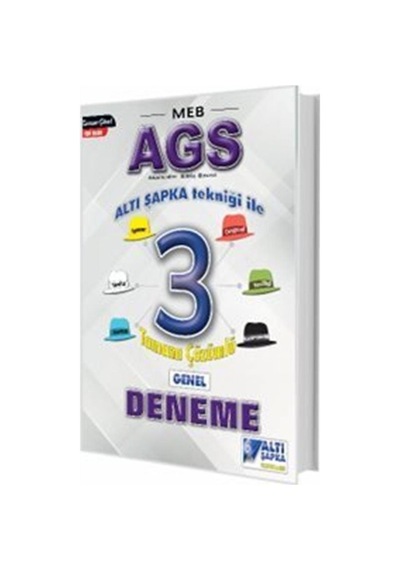 Meb-ags Altışapka Tekniği İle 3 Tamamı Çözümlü Deneme / Kolektif