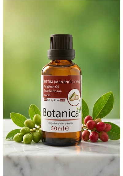 Botanica %100 Saf Bıttım Menengiç Yağı Kepek Önleyici Saç Bakımı Besleyici Doğal Bitkisel Damla 50 Ml 50 ML