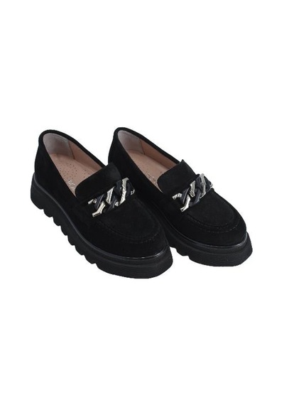Poletto Hakiki Deri Sıyah Loafer Düz 06 134 3-1961 Siyah
