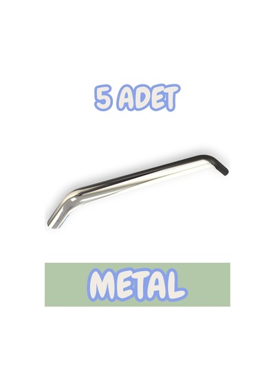 Eko Kumru Alüminyum Metal Lüks Modern Mobilya Çekmece Mutfak Dolabı Kulpu Krom 192mm 5 Adet Krom