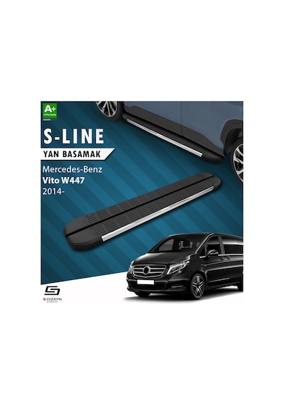 S-dizayn Mercedes Vito W447 Uzun Şase S-line Krom Yan Basamak 253