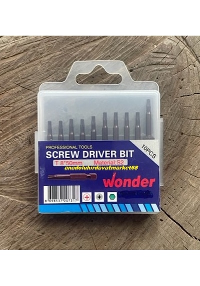 Wonder İmpact Pro Tork8 Mıknatıslı Tork Uç Seti Tork Uç Takımı T8mm 10pcs