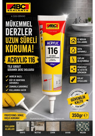 Beyaz Seramik Derz Dolgusu 350 Gr Kullanıma Hazır Akrilik Tamir Dolgusu Beyaz Derz
