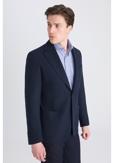 D's Damat Ds Damat Slim Fit Lacivert Diyogonal Kumaş Ceket 5hc04ır06494m 101