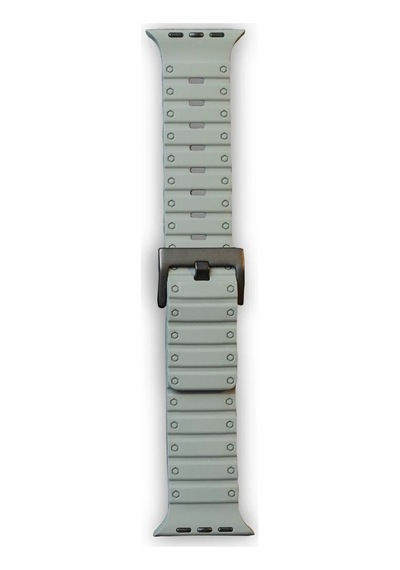 Bezos Watch 42mm Uyumlu Magnus Mıknatıslı Silikon Kordon - Gri Rengaren