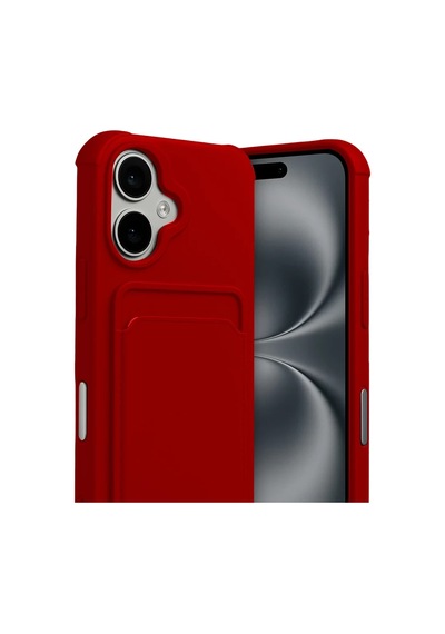 Bezos İphone 17 Uyumlu Kelvin Kartvizitli Silikon - Kırmızı Bty