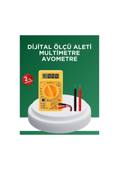 Dijital Multimetre Ölçü Aleti Ac Dc Ölçüm Ve Lcd Ekranlı Standart