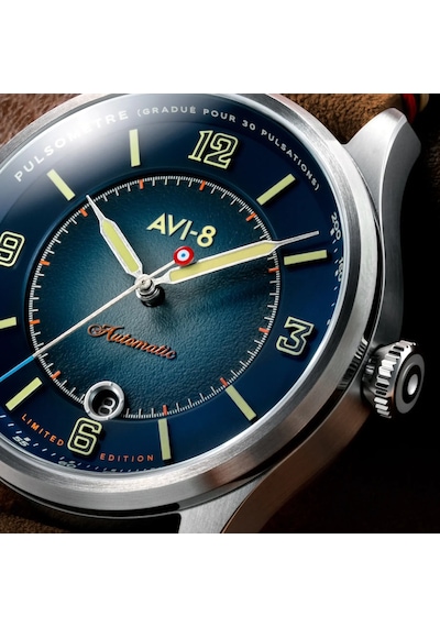 Avı-8 Flyboy Av-4153-02 Lafayette 110th Anniversary Limited Edition Otomatik Erkek Kol Saati Gri