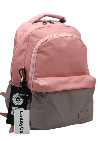Saten Suya Dayanıklı Kumaş Unisex Siyah Okul Sırt Çantası 2200 Siyah Şeffaf - Pembe
