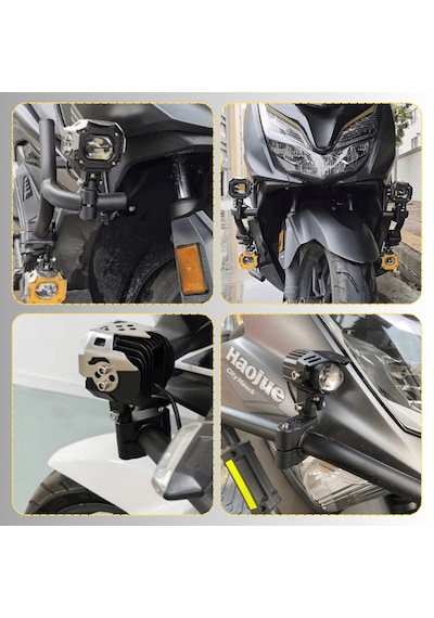 Motosiklet Gidon Koruma Demiri Sis Farı Montaj Ayağı 2 Adet Alüminyum Braket 18-32mm Ayarlanabilir