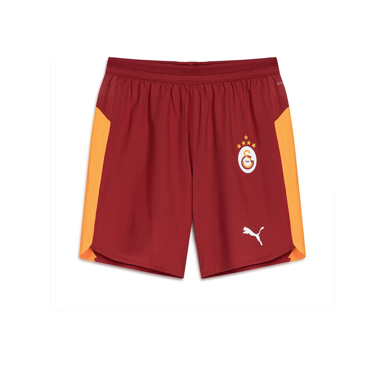 Galatasaray Puma 2025/2026 İç Saha Parçalı Profesyonel Şort 77982101 Sarı - Kırmızı