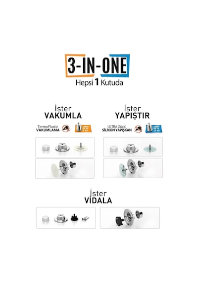 Teknotel Vakumlu Paslanmaz Tuvalet Fırçası Krom Dm096