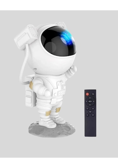 Astronot Galaksi Projeksiyon Lambası Bluetooth Bağlantılı Ve Uzaktan Kontrollü Açık Lacivert
