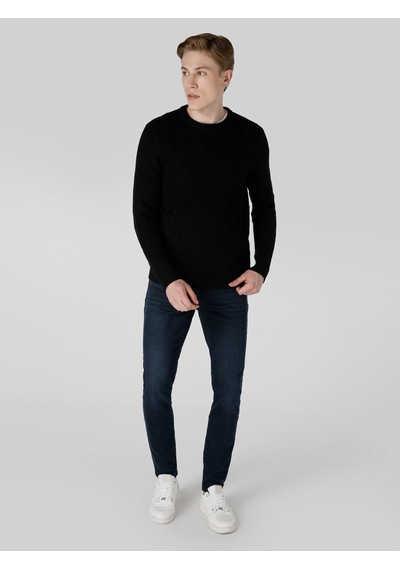 Colin's Colins Regular Fit Triko Siyah Erkek Kazak Cl1064739 Siyah