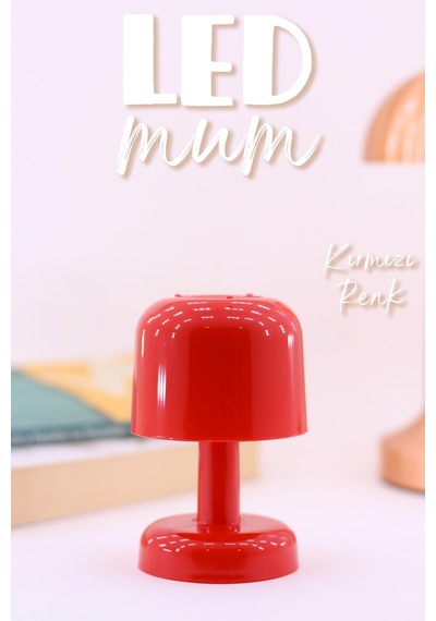 Led Mum İskandinav Tip Pil Dahil Dumansız Alev Ledli Yapay Dekoratif Mum Dekor Işığı Kırmızı Pt427 Kırmızı