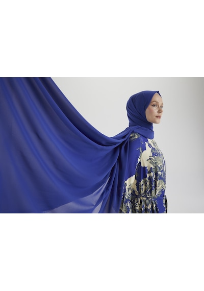 Armine Trend Arkadan Fermuarlı Kolları Düğmeli Elbise-saks 25yt923 Saks