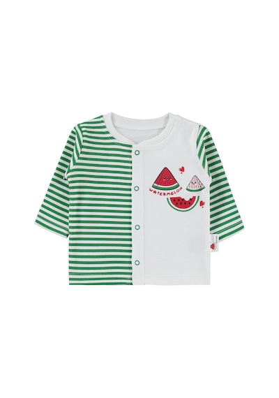 Nova Baby Karpuz Kokulu Önden Açık 1-6 Ay Pijama Takımı - Ekru