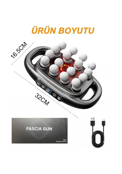 Powermaster Pm-29677 16 Başlıklı Ultra Geniş Alanlı Selülit Ve Derin Doku Masaj Aleti