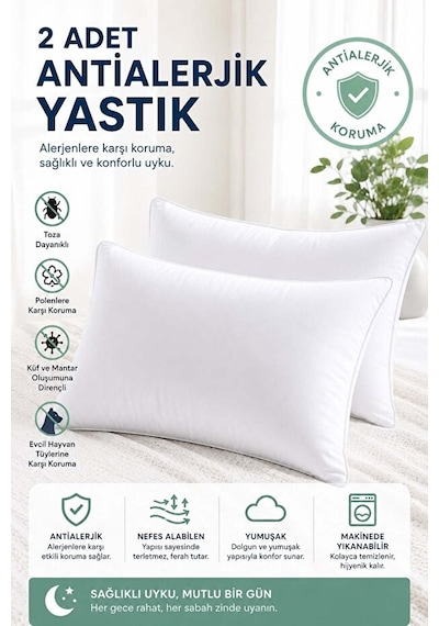 Conzaliza 2'li Antialerjik Silikon Yastık 800 Gram