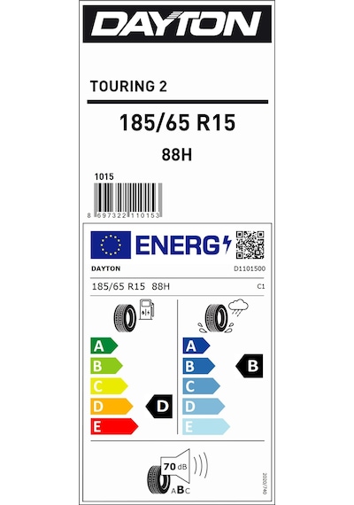 Dayton 185/65 R15 88H Tourıng 2 Yaz Lastiği 2025